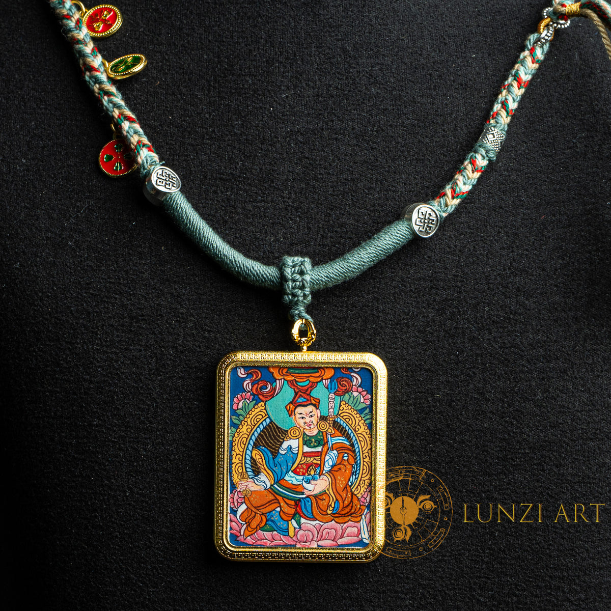 Hand-Painted Guru Rinpoche (Padmasambhava) Locket (Ghau) Thangka - L-GR-65