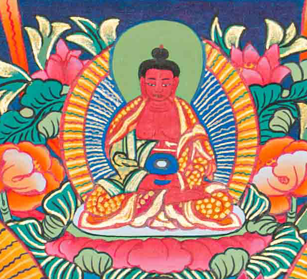 Hand-Painted Guru Rinpoche Thangka - T-S-BT-RB-AU-GC-0082
