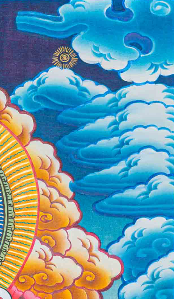 Hand-Painted Guru Rinpoche Thangka - T-S-BT-RB-AU-GC-0082