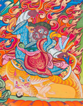 Hand-Painted Guru Rinpoche Thangka - T-S-BT-RB-AU-GC-0082