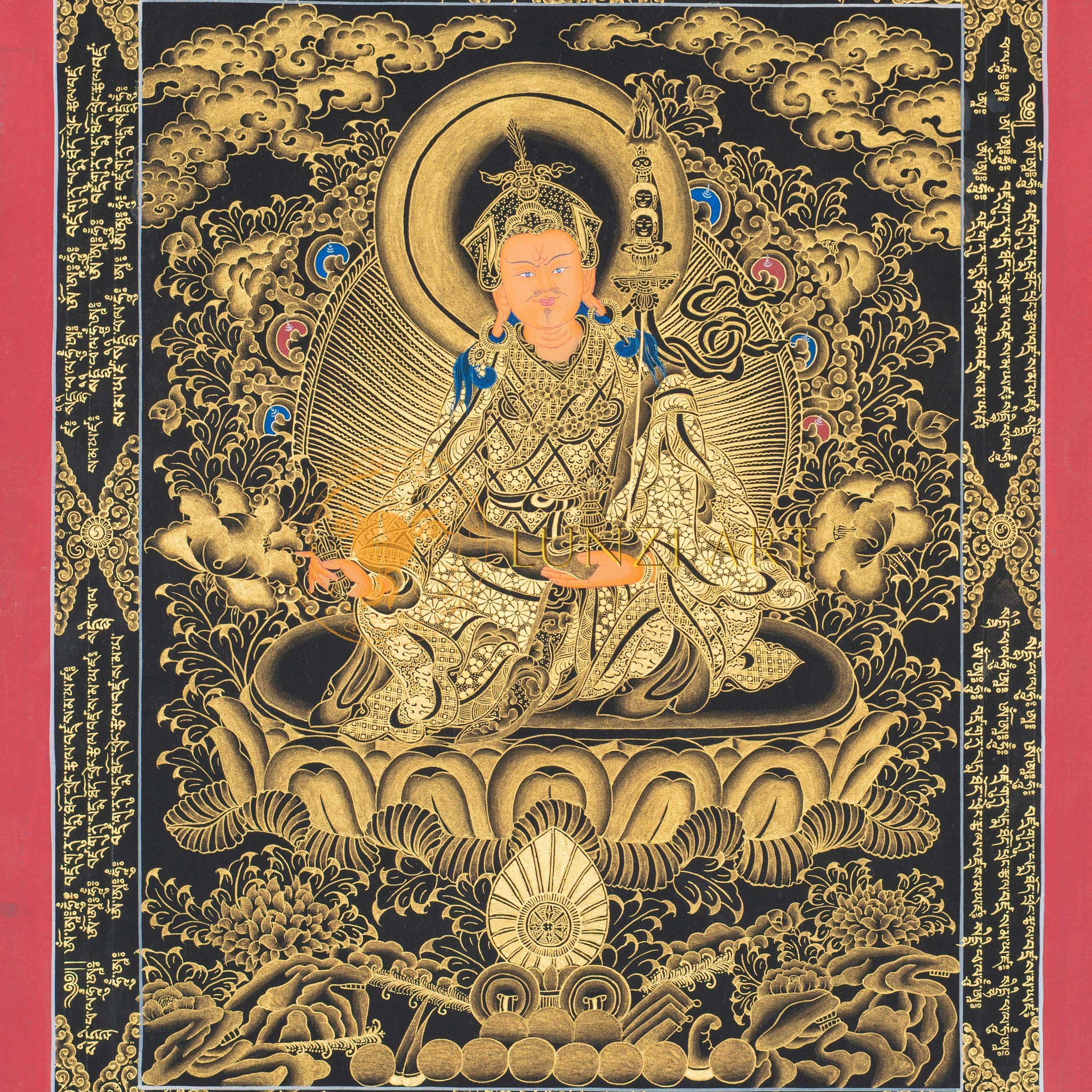 Hand-Painted Guru Rinpoche Thangka - Thangka