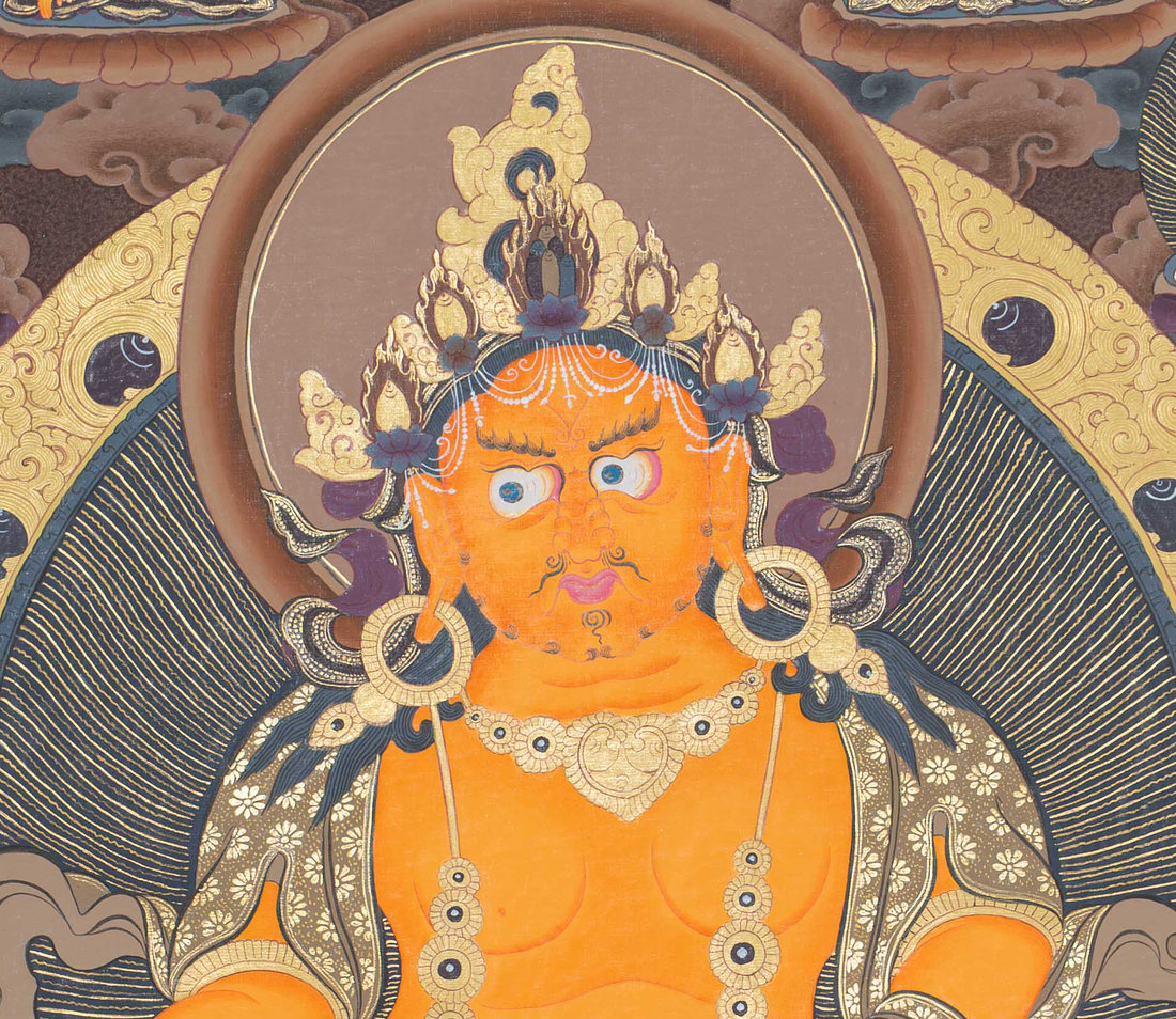 Hand-Painted Jambhala Thangka - T-S-BT-BB-AU-J-0092