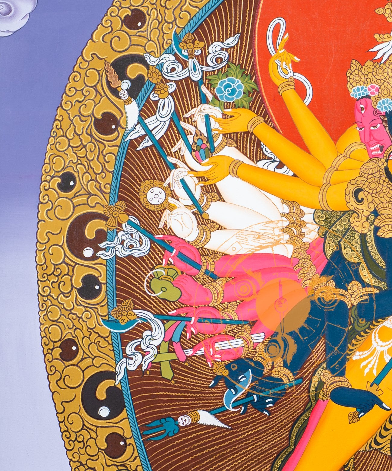 Hand-Painted Kalachakra Deity Thangka - T-S-BT-B-AU-KD-0013
