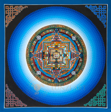 Hand-Painted Kalachakra Mandala Thangka - T-N-ET-CB-K-0042