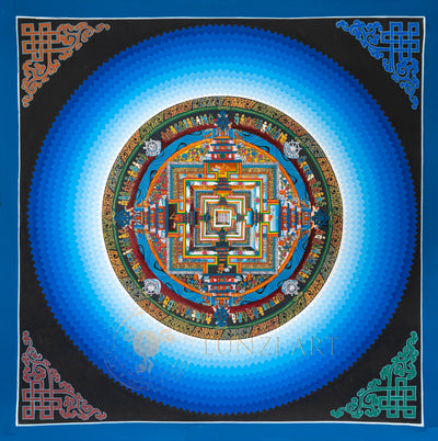 Hand-Painted Kalachakra Mandala Thangka - T-N-ET-CB-K-0042