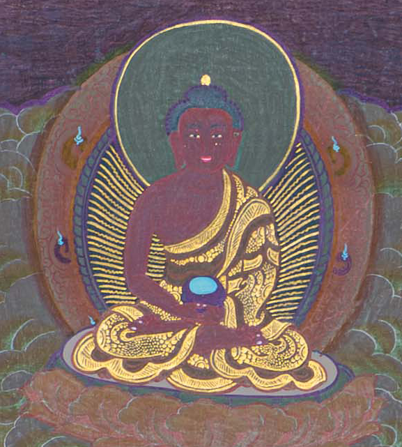 Hand-Painted Lion Jambhala Thangka - T-S-BT-BB-AU-LJ-0070