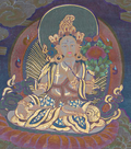 Hand-Painted Lion Jambhala Thangka - T-S-BT-BB-AU-LJ-0070