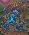 Hand-Painted Lion Jambhala Thangka - T-S-BT-BB-AU-LJ-0070