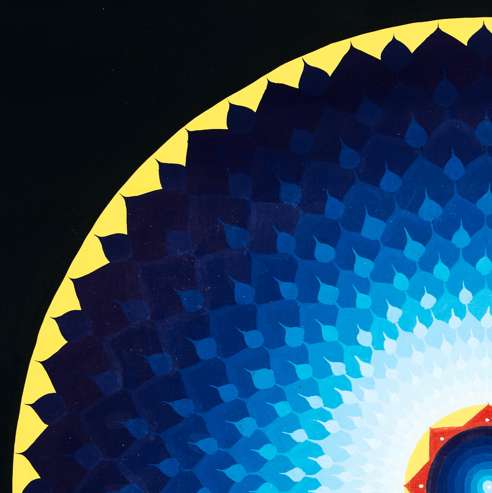 Hand-Painted Lotus Mandala Thangka - T-PS-SS-BB-LM-0017