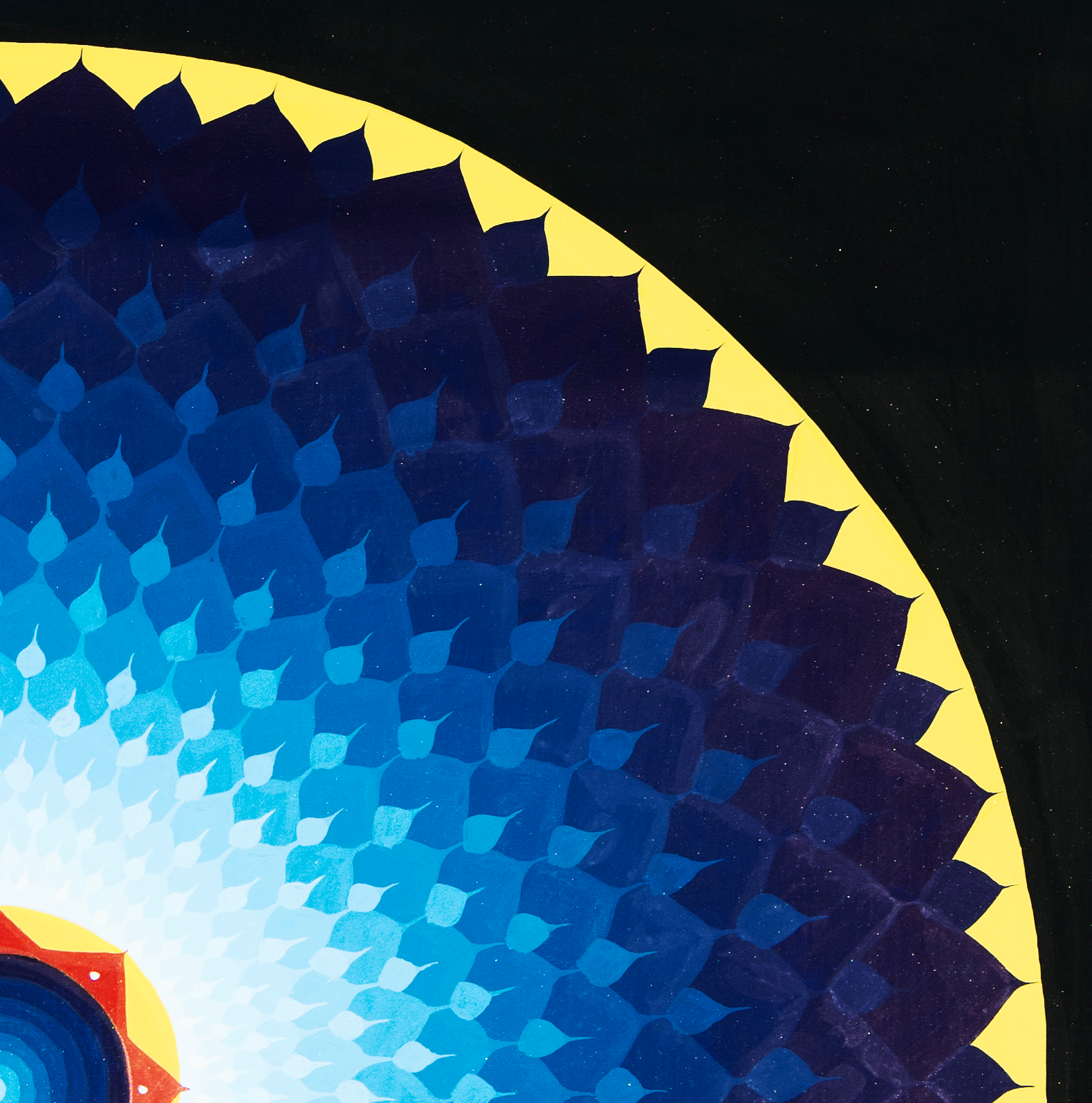 Hand-Painted Lotus Mandala Thangka - T-PS-SS-BB-LM-0017