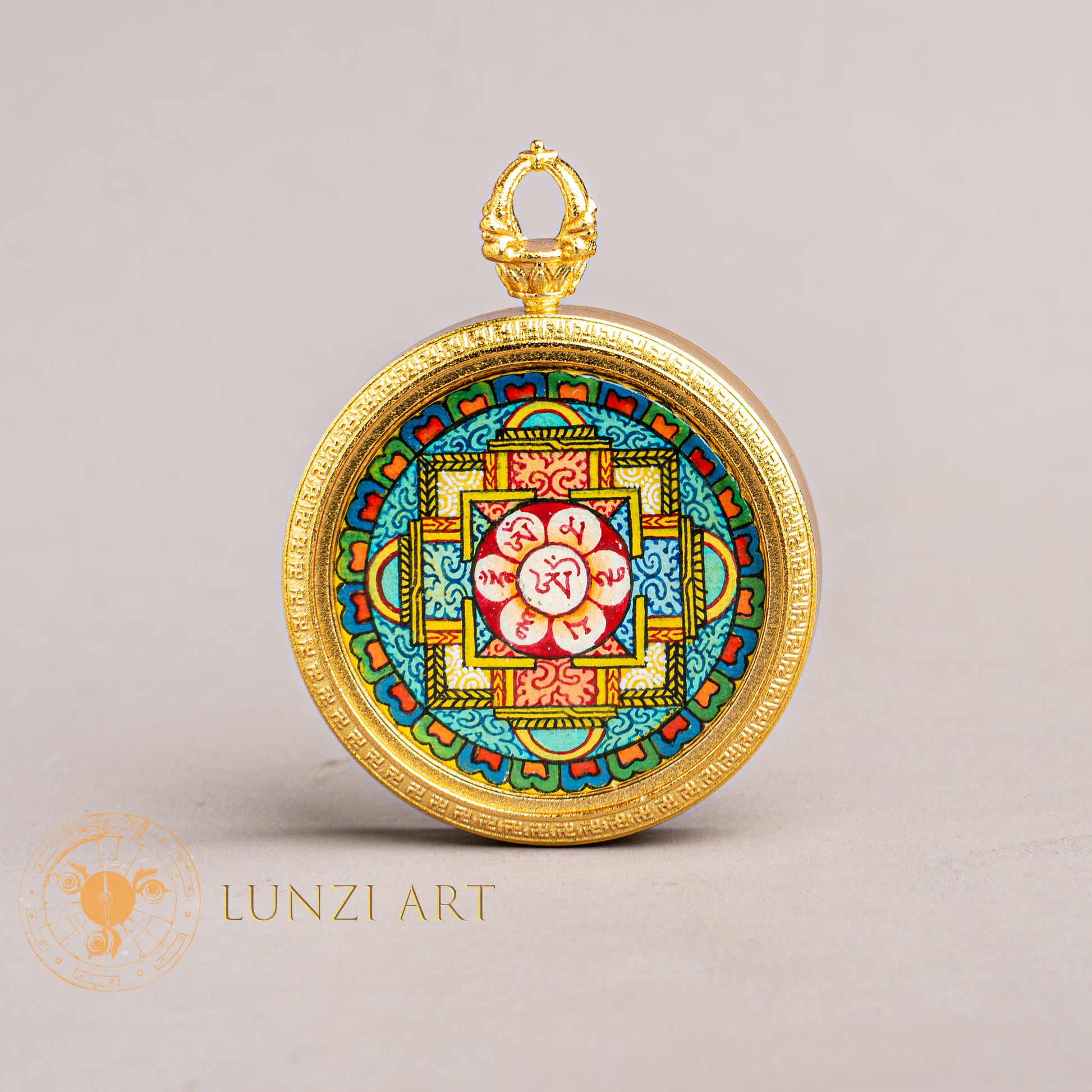 Hand Painted Mandala Locket: A Symbol of Clarity and Compassion - L-M-41