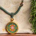 Hand Painted Mandala Locket: A Symbol of Clarity and Compassion - L-M-41