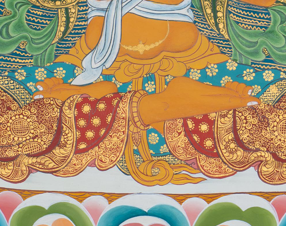 Hand-Painted Manjushree Thangka - T-S-BT-BB-AU-M-0108