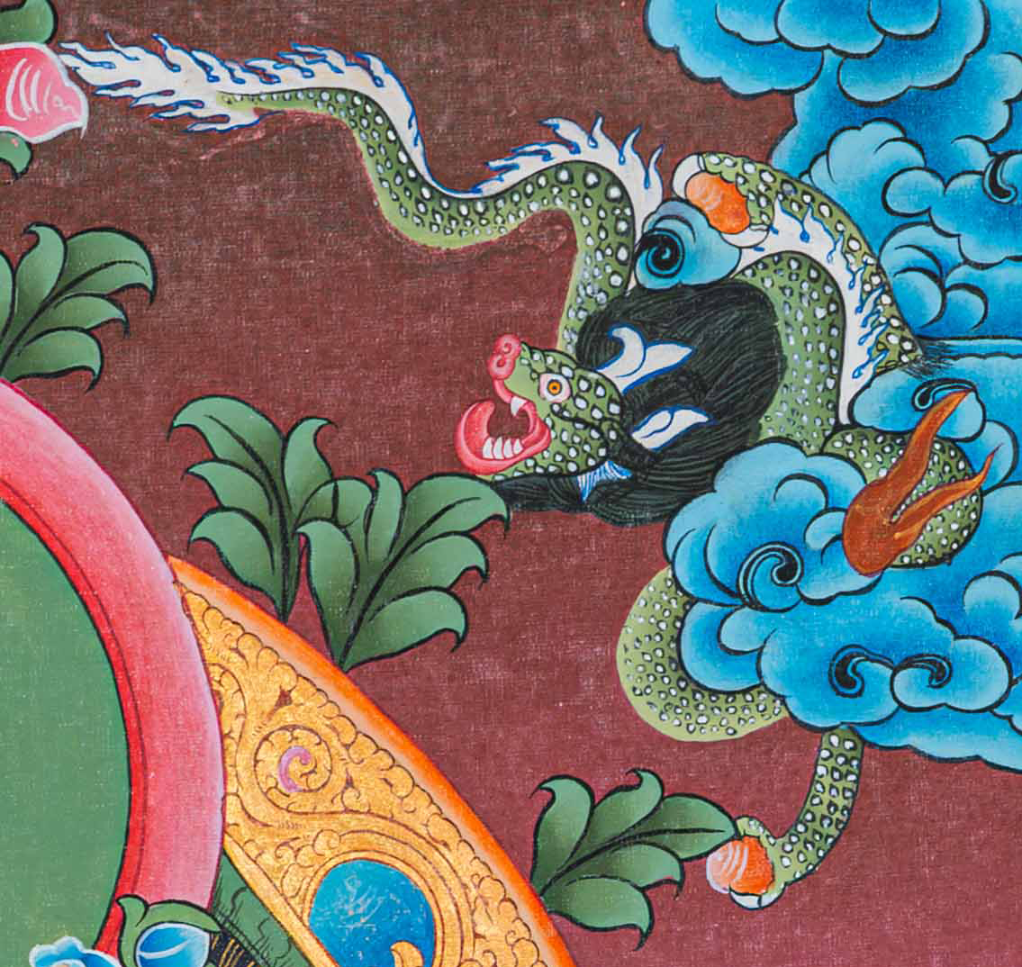 Hand-Painted Manjushree Thangka - T-S-BT-RB-AU-M-0085