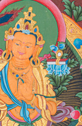 Hand-Painted Manjushree Thangka - T-S-BT-RB-AU-M-0085