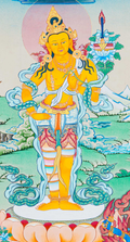 Hand-Painted Manjushree Thangka - T-S-BT-RB-AU-SM-0083