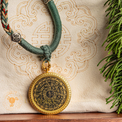 Hand-Painted Mantra Mandala Locket (Ghau) Thangka - L-O-37