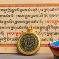 Hand-Painted Mantra Mandala Locket (Ghau) Thangka - L-O-37