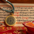 Hand-Painted Mantra Mandala Locket (Ghau) Thangka - L-O-37