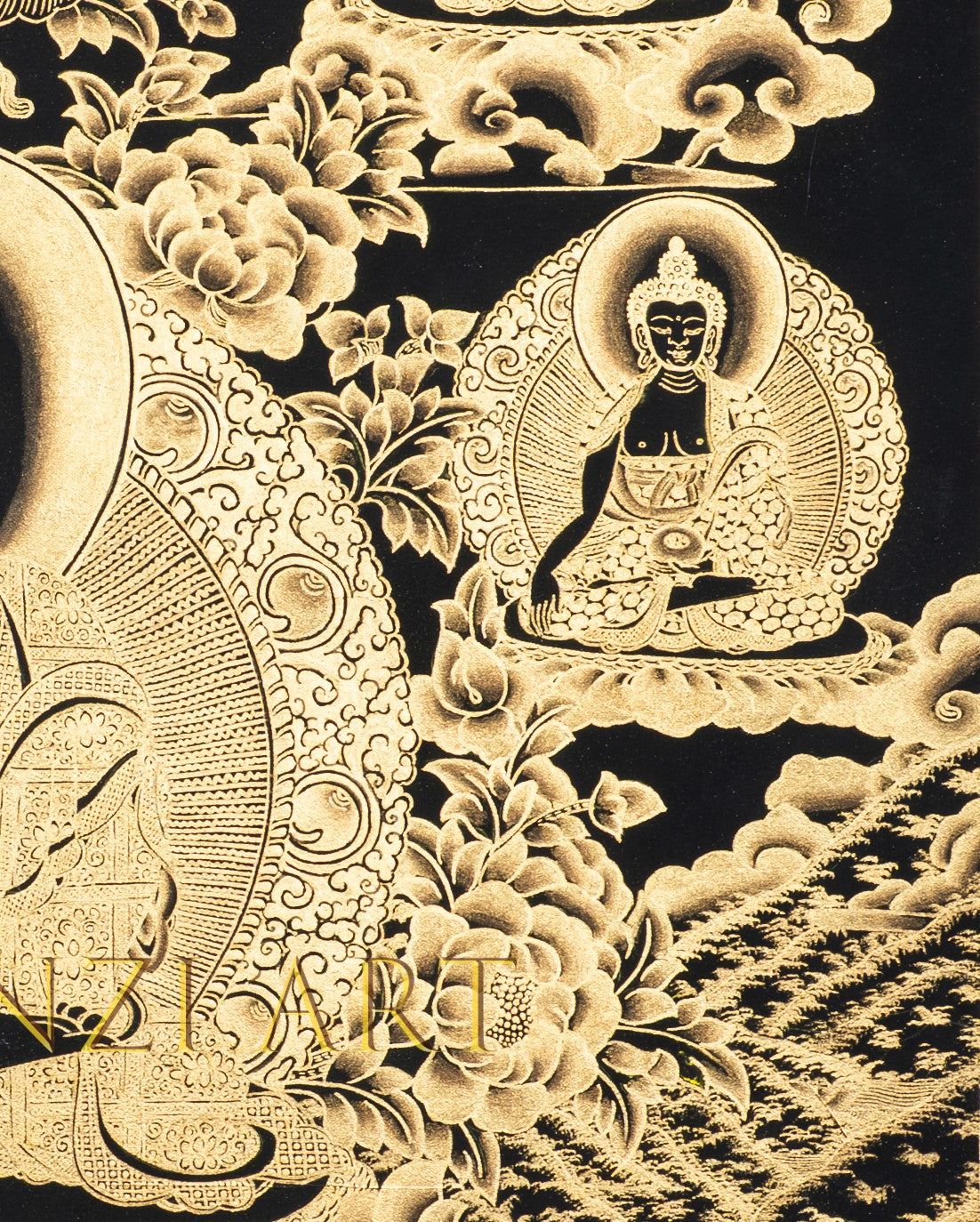 Hand-Painted Medicine Budhha Thangka - T-S-BT-BB-MB-0007