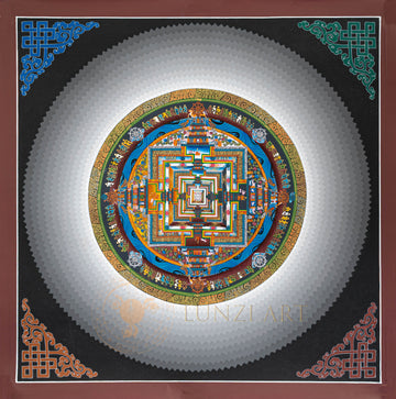 Hand-Painted Sacred Kalachakra Mandala Thangka - T-N-ET-CB-K-0045