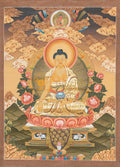 Hand-Painted Shakyamuni Buddha Thangka - T-S-BT-BB-AU-SB-0081