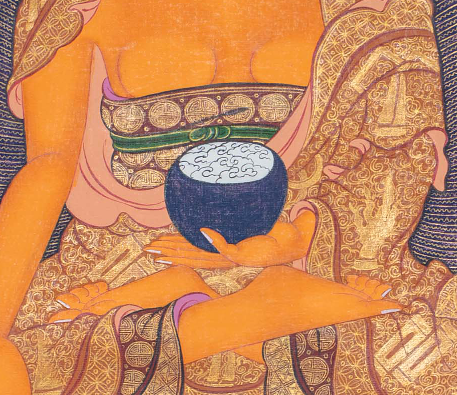 Hand-Painted Shakyamuni Buddha Thangka - T-S-BT-BB-AU-SB-0091