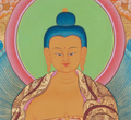 Hand-Painted Shakyamuni Buddha Thangka - T-S-BT-RB-AU-SB-0090