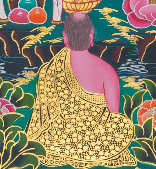 Hand-Painted Shakyamuni Buddha Thangka - T-S-BT-RB-MB-0103