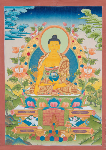 Hand-Painted Shakyamuni Buddha Thangka - Thangka