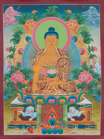 Hand-Painted Shakyamuni Buddha Thangka - Thangka
