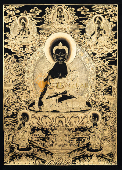 Hand-Painted Shakyamuni Budhha Thangka - T-S-BT-BB-SB-0004