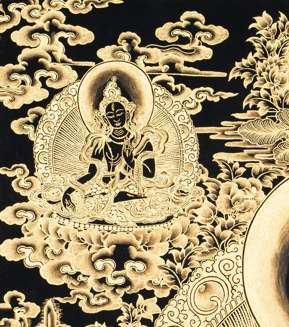 Hand-Painted Shakyamuni Budhha Thangka - T-S-BT-BB-SB-0004