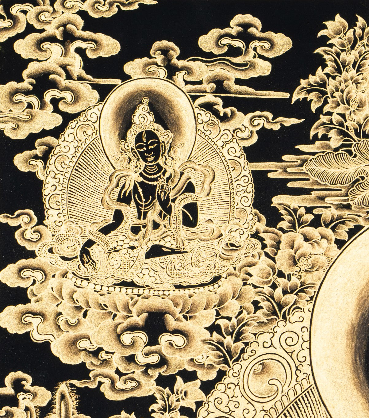 Hand-Painted Shakyamuni Budhha Thangka - T-S-BT-BB-SB-0004