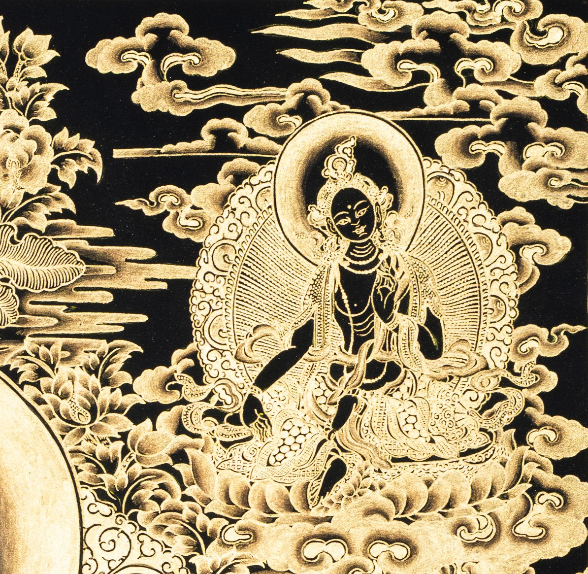 Hand-Painted Shakyamuni Budhha Thangka - T-S-BT-BB-SB-0004