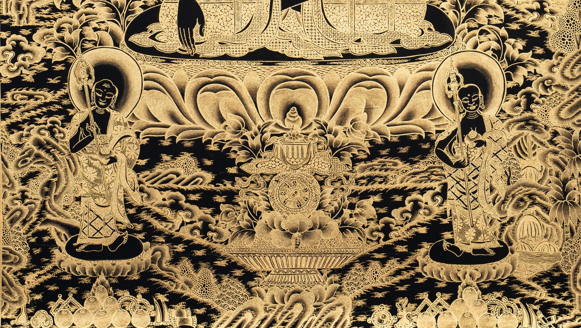 Hand-Painted Shakyamuni Budhha Thangka - T-S-BT-BB-SB-0004
