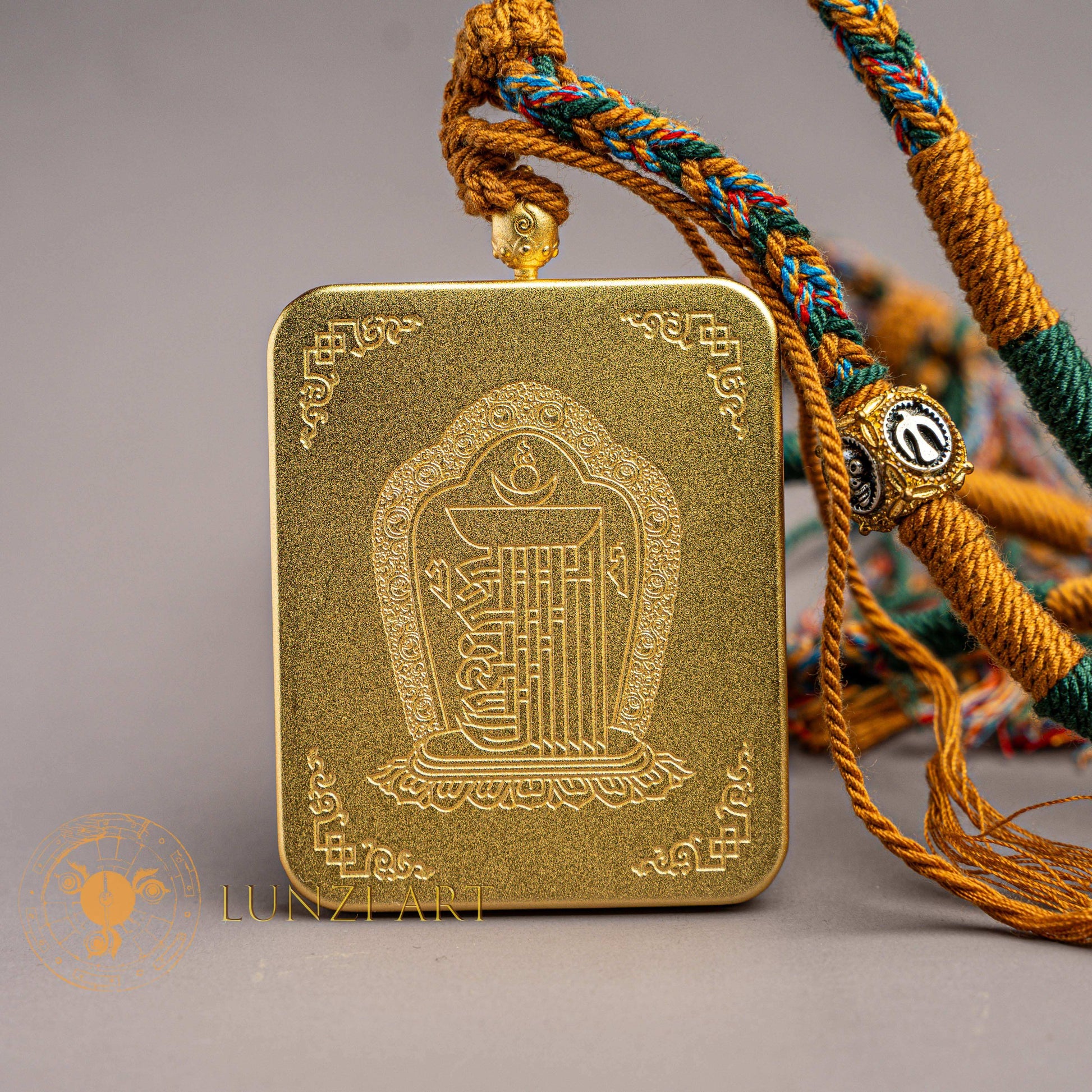 Hand-Painted Six-Armed Mahakala Ghau Locket Thangka - Thangka