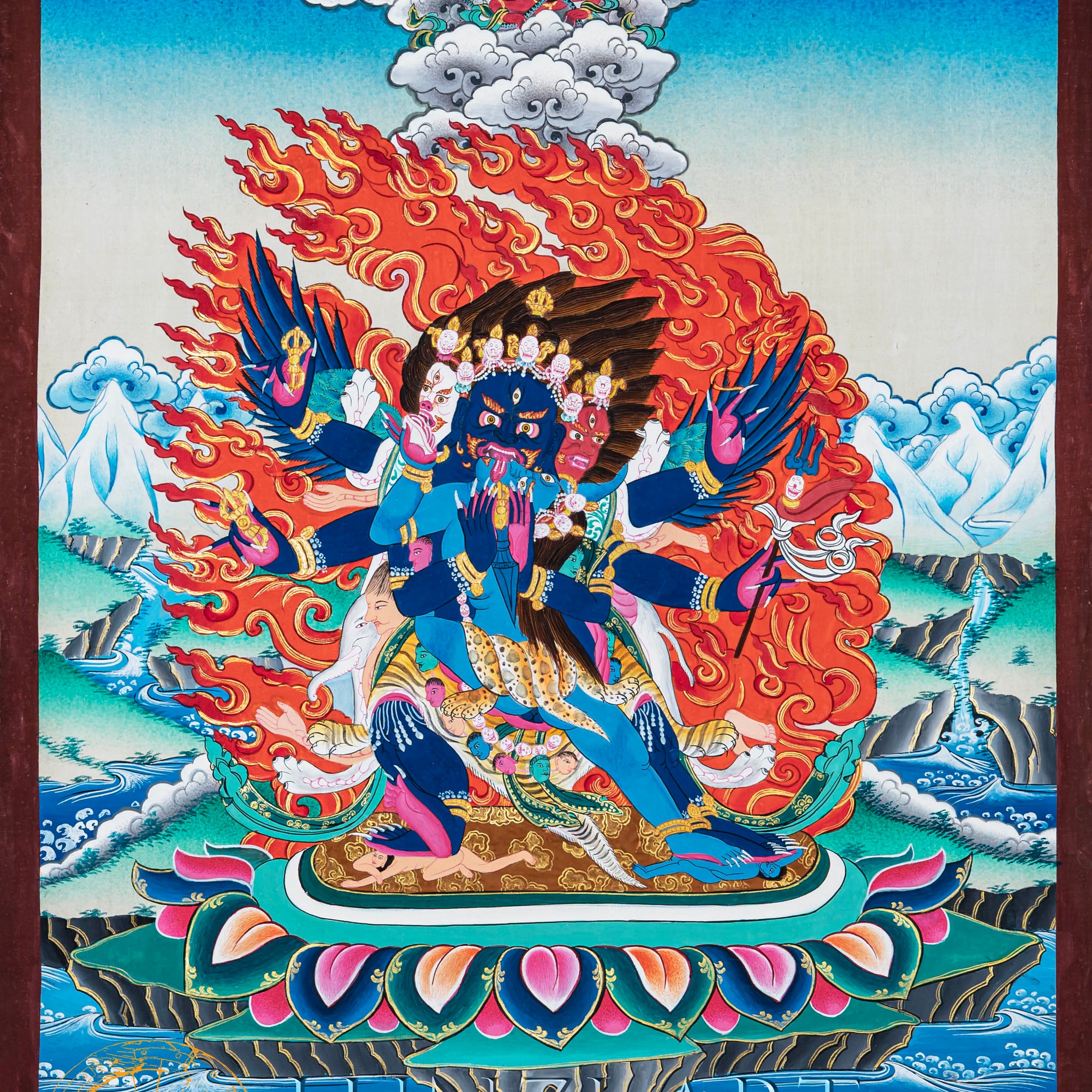 Hand-Painted Thangka Heruka Chakrasamvara – Union of Bliss and Emptiness - Thangka