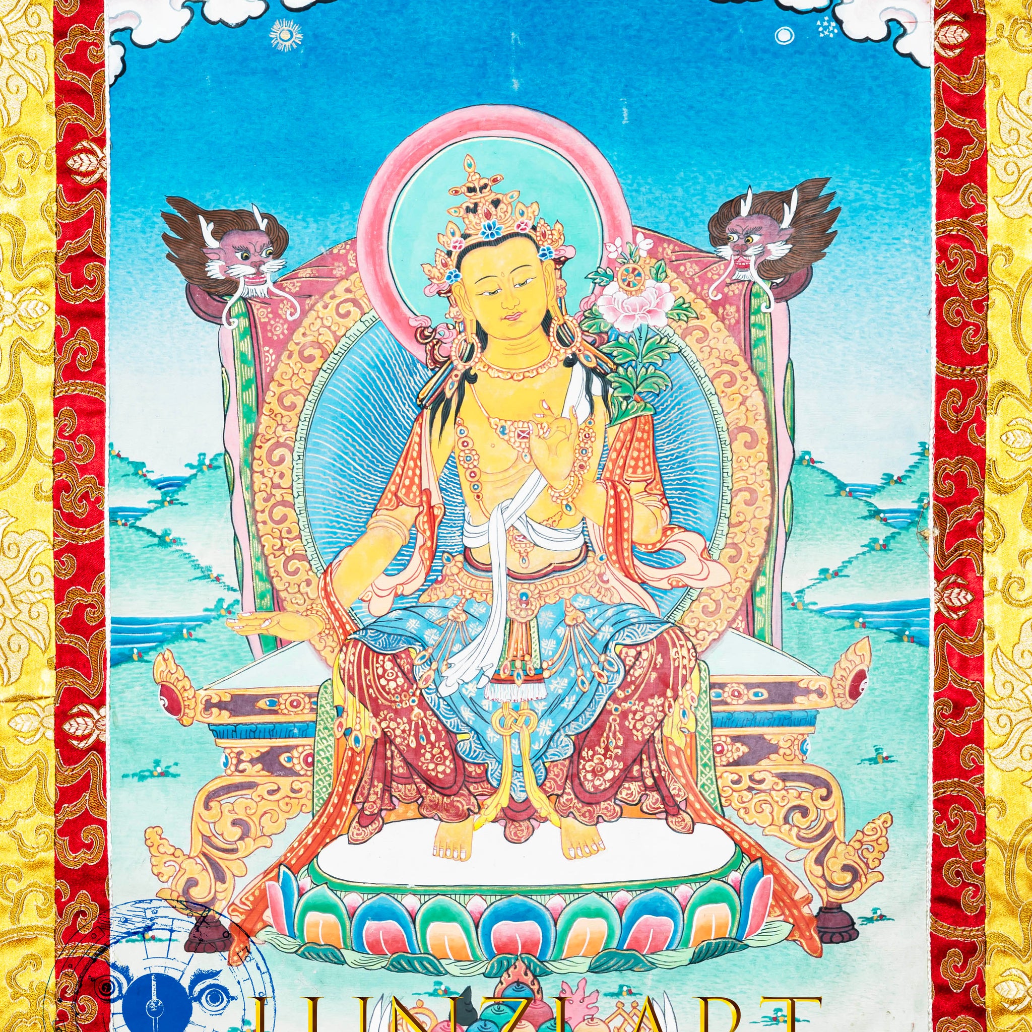 Hand-Painted Thangka Maitreya Buddha Promise of Enlightenment - Thangka