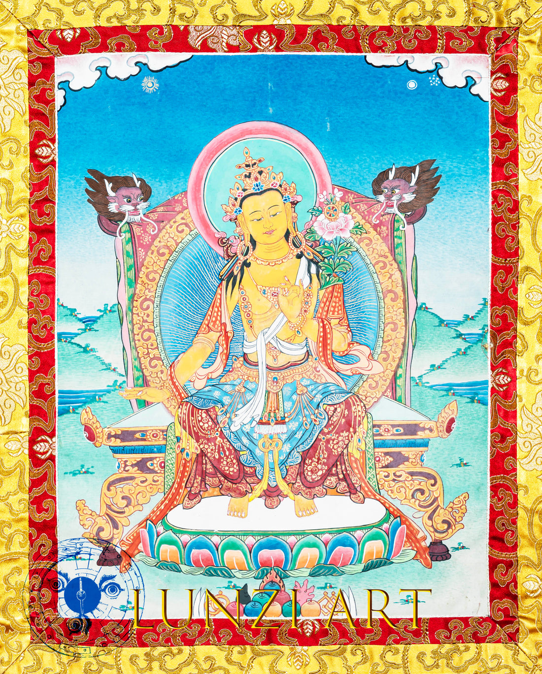Hand-Painted Thangka Maitreya Buddha Promise of Enlightenment - Thangka