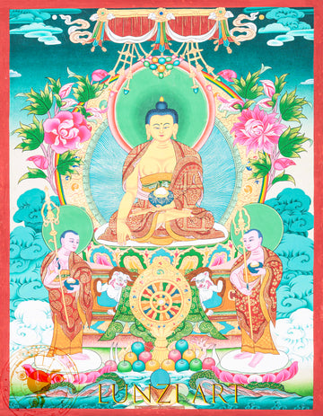 Hand-Painted Thangka Shakyamuni Buddha– The Awakened One - Thangka
