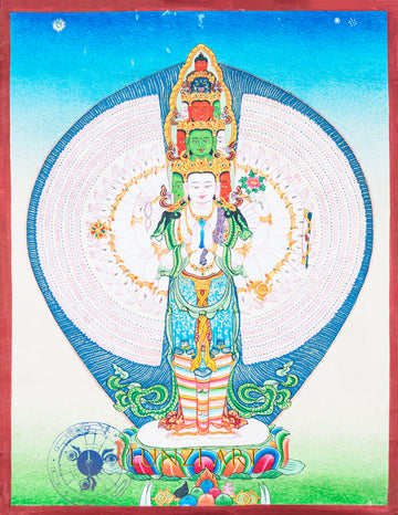 Hand-Painted Thangka Thousand-Arm Avalokiteshvara– Boundless Compassion - Thangka