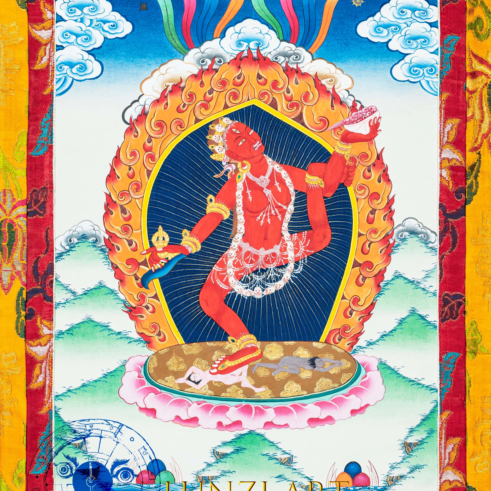 Hand-Painted Thangka Vajrayogini Flame of Liberation - Thangka