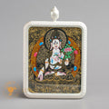 Hand-Painted White Tara Locket Thangka: For Healing & Longevity - L-WT-49