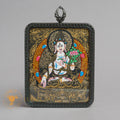 Hand-Painted White Tara Locket Thangka: For Healing & Longevity - L-WT-50