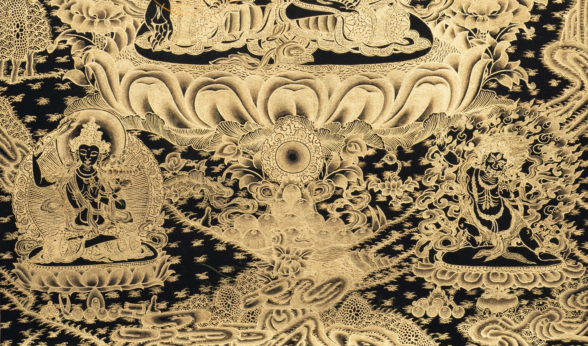 Hand-Painted White Tara Thangka - T-S-BT-BB-WT-0005