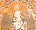 Hand-Painted White Tara Thangka - T-S-BT-BB-WT-0029