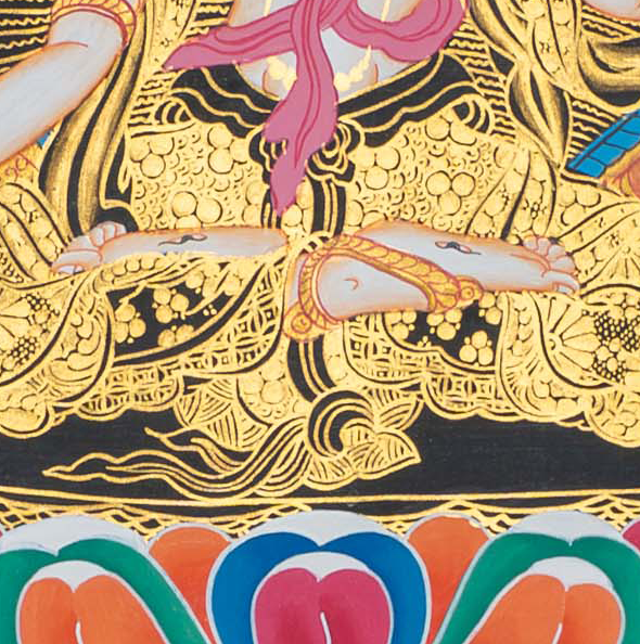 Hand-Painted White Tara Thangka - T-S-BT-RB-WT-0105