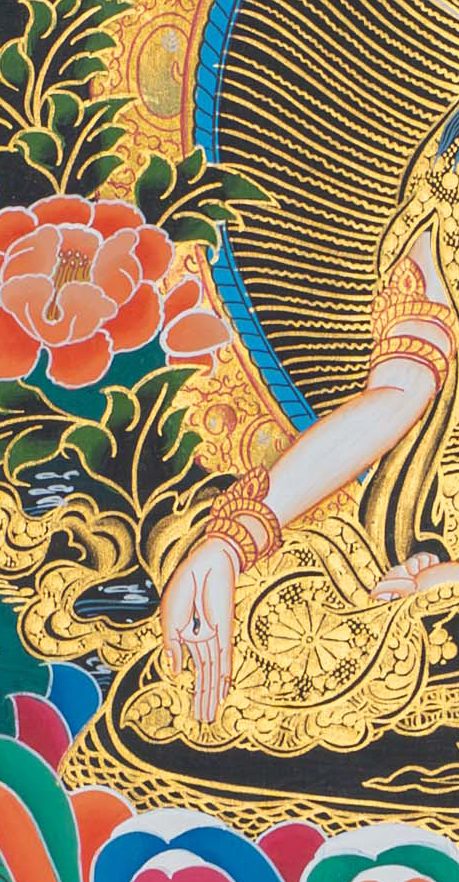 Hand-Painted White Tara Thangka - T-S-BT-RB-WT-0105