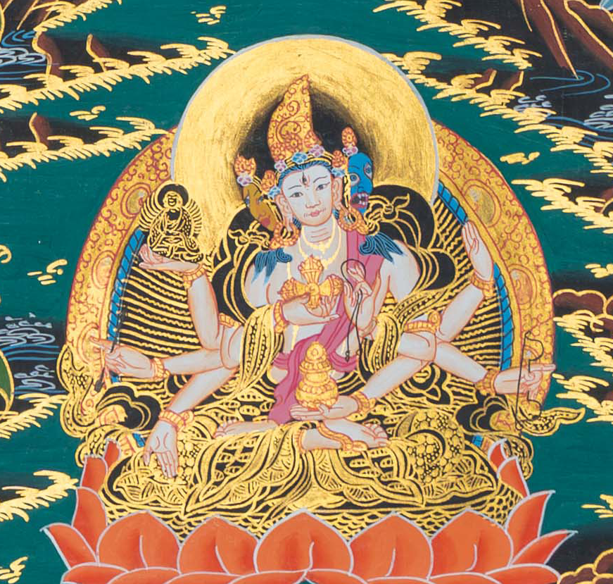 Hand-Painted White Tara Thangka - T-S-BT-RB-WT-0105